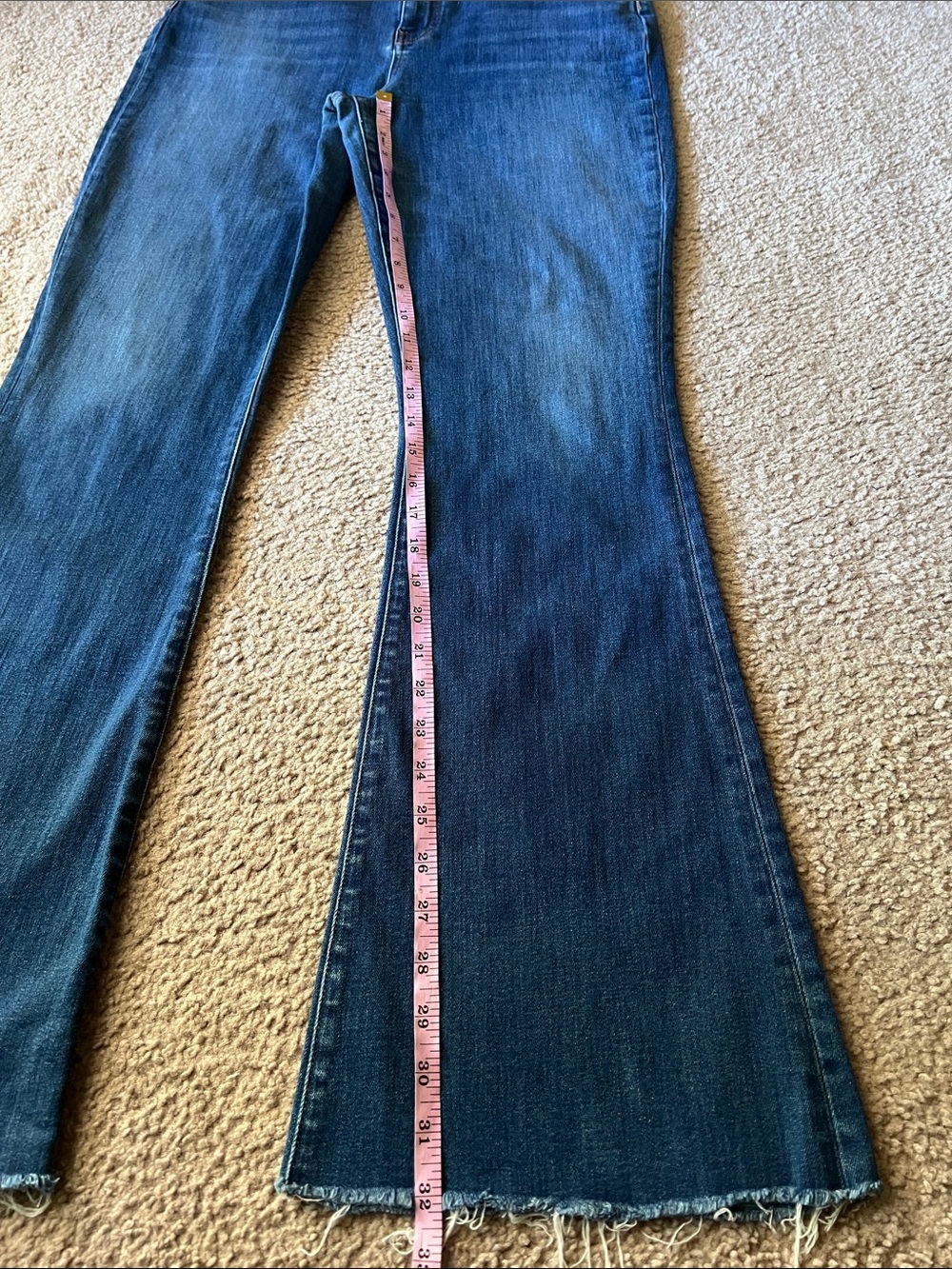Frank & Eileen Flannigan Flare Jeans with Raw Hem Sz 31 Made In USA - Picture 9 of 9